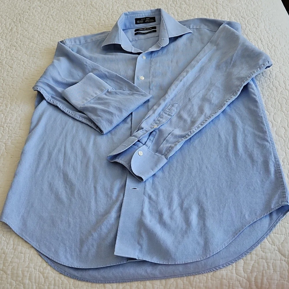 Saks Fifth Avenue Slim Fit Button-down Shirt 15 1/2 - 32/33 - Picture 8 of 9